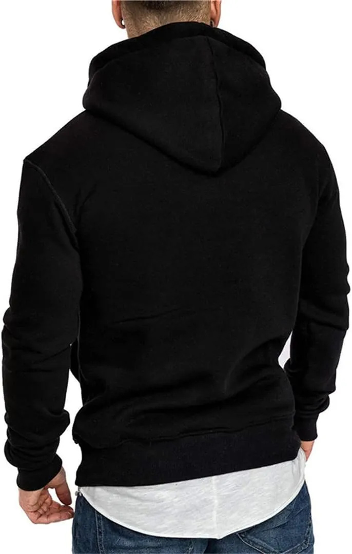 Mens Sweatshirt Long Sleeve Autumn Casual Hoodies Pullover with Pockets Workout Hoodies for Men