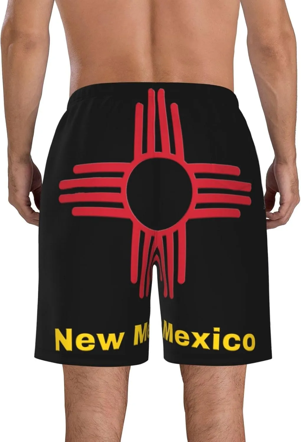 Men's Swim Trunks Beach Shorts Quick Dry Running Shorts Comfortable Loose Shorts Swimsuit Pants with Pockets