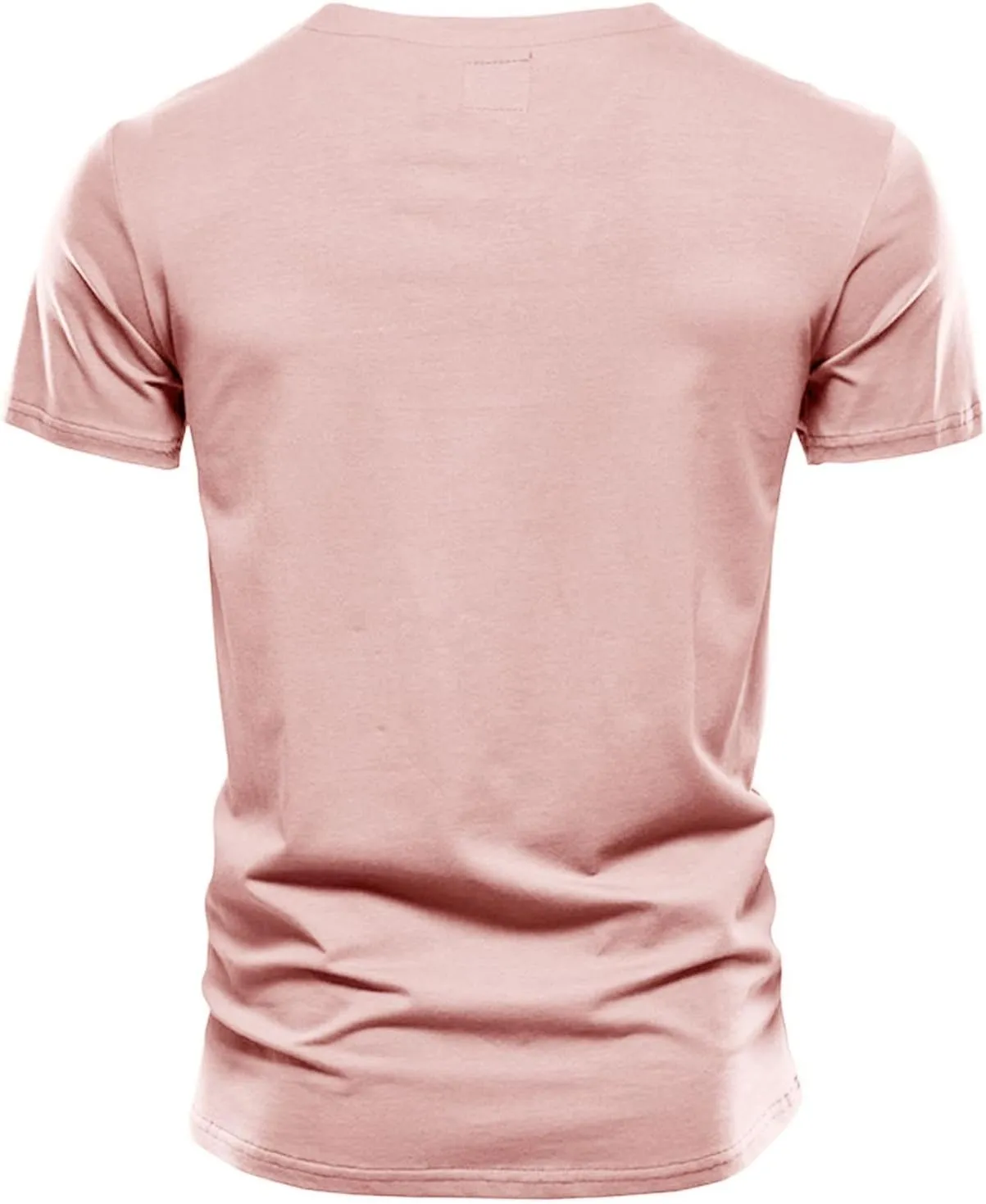 Men's V Neck Cotton T-Shirts Big and Tall Comfy Short Sleeve Summer Casual Tee Tops Solid Casual Basic T Shirts Trendy