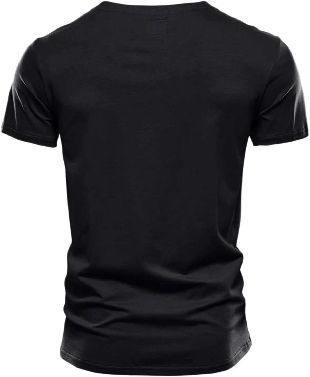 Men's V Neck Cotton T-Shirts Big and Tall Comfy Short Sleeve Summer Casual Tee Tops Solid Casual Basic T Shirts Trendy