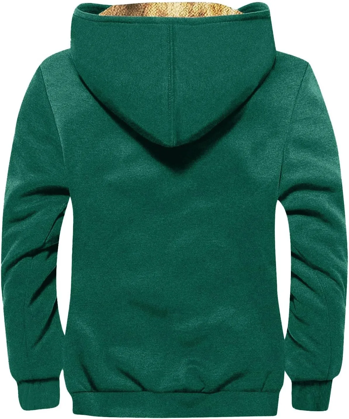 Mens Vintage Fleece Jacket Sherpa Lined Winter Coats Parka Warm Jacket Outerwear Windbreaker Casual Hoodies Hooded