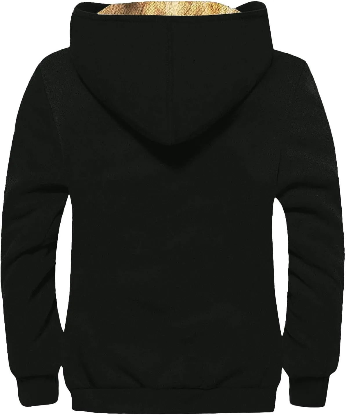 Mens Vintage Fleece Jacket Sherpa Lined Winter Coats Parka Warm Jacket Outerwear Windbreaker Casual Hoodies Hooded