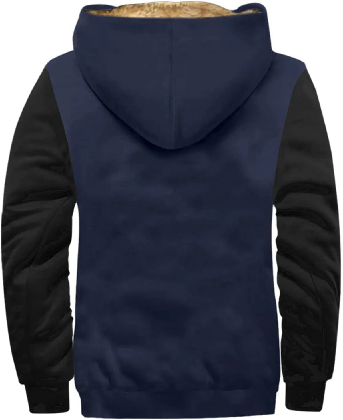 Mens Vintage Fleece Jacket Sherpa Lined Winter Coats Winter Warm Cozy Outerwear Windbreaker Casual Hoodies Hooded