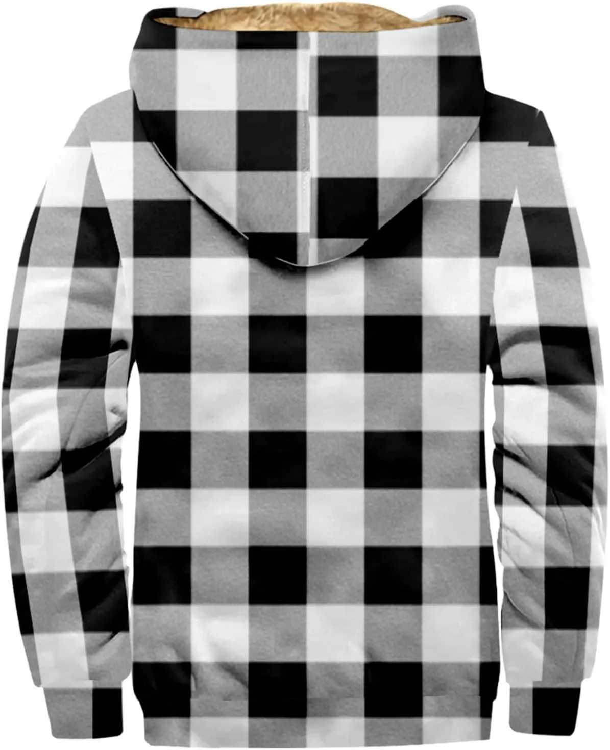 Mens Vintage Fleece Jacket Sherpa Lined Winter Coats Winter Warm Cozy Outerwear Windbreaker Casual Hoodies Hooded
