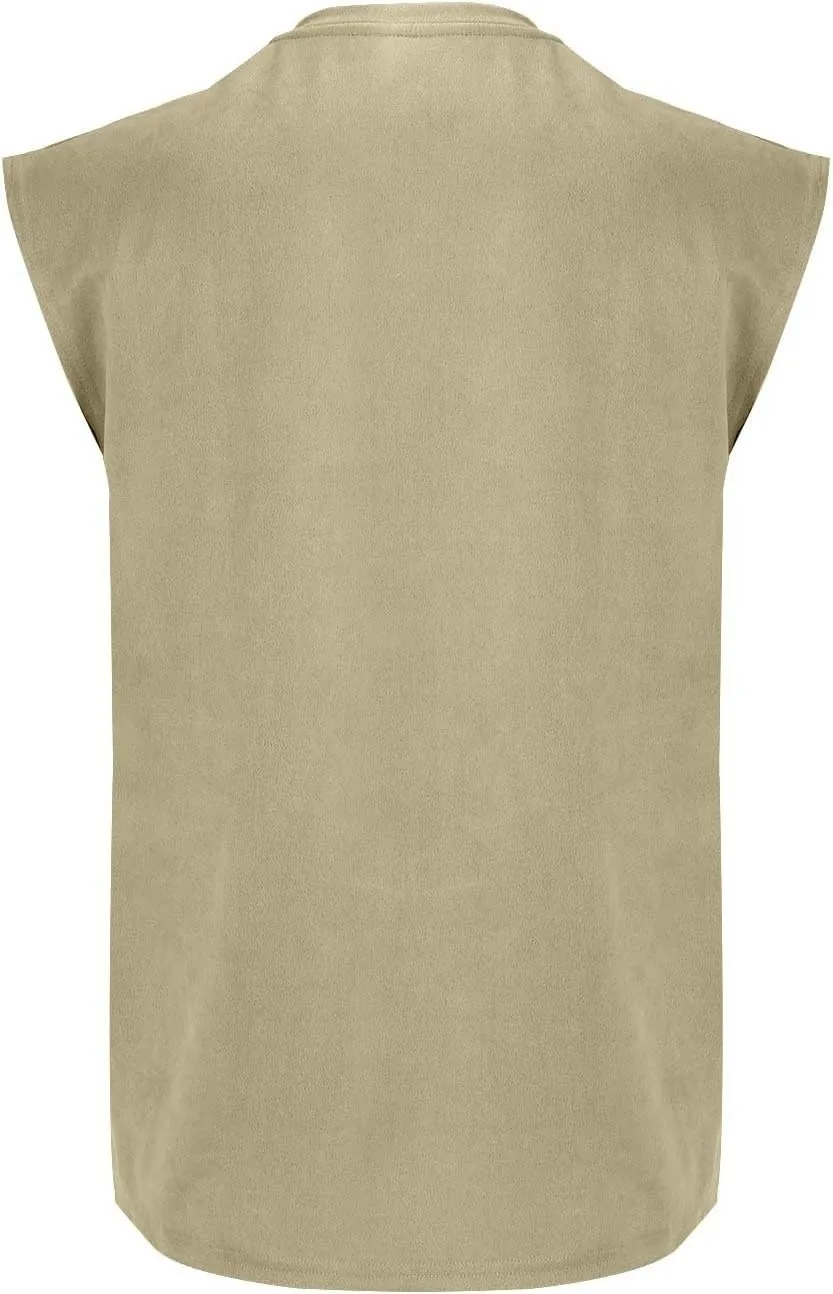 Mens Workout Tank Tops Big and Tall Quick Dry Muscle Cut Tee Shirts Sleeveless UPF 50  Sweat Shirt Basic Summer Tops
