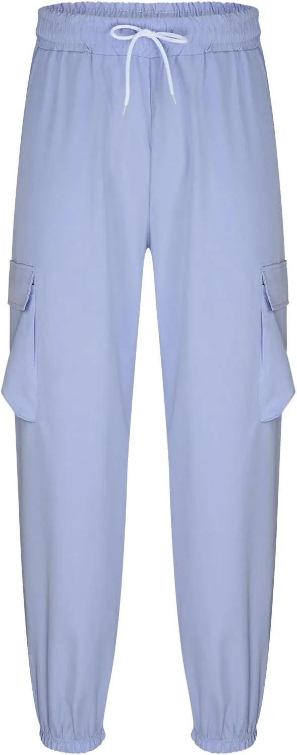Muscularfit Plus Size Cargo Pants Casual Loose Multi Pockets Drawstring Cargo Pants Stretch Joggers Athletic Sweatpants 2023