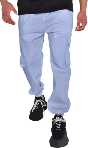 Muscularfit Plus Size Cargo Pants Casual Loose Multi Pockets Drawstring Cargo Pants Stretch Joggers Athletic Sweatpants 2023