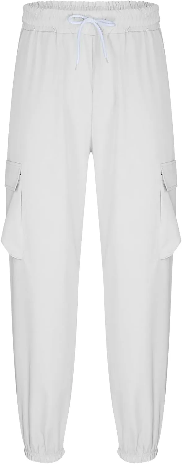 Muscularfit Plus Size Cargo Pants Casual Loose Multi Pockets Drawstring Cargo Pants Stretch Joggers Athletic Sweatpants 2023