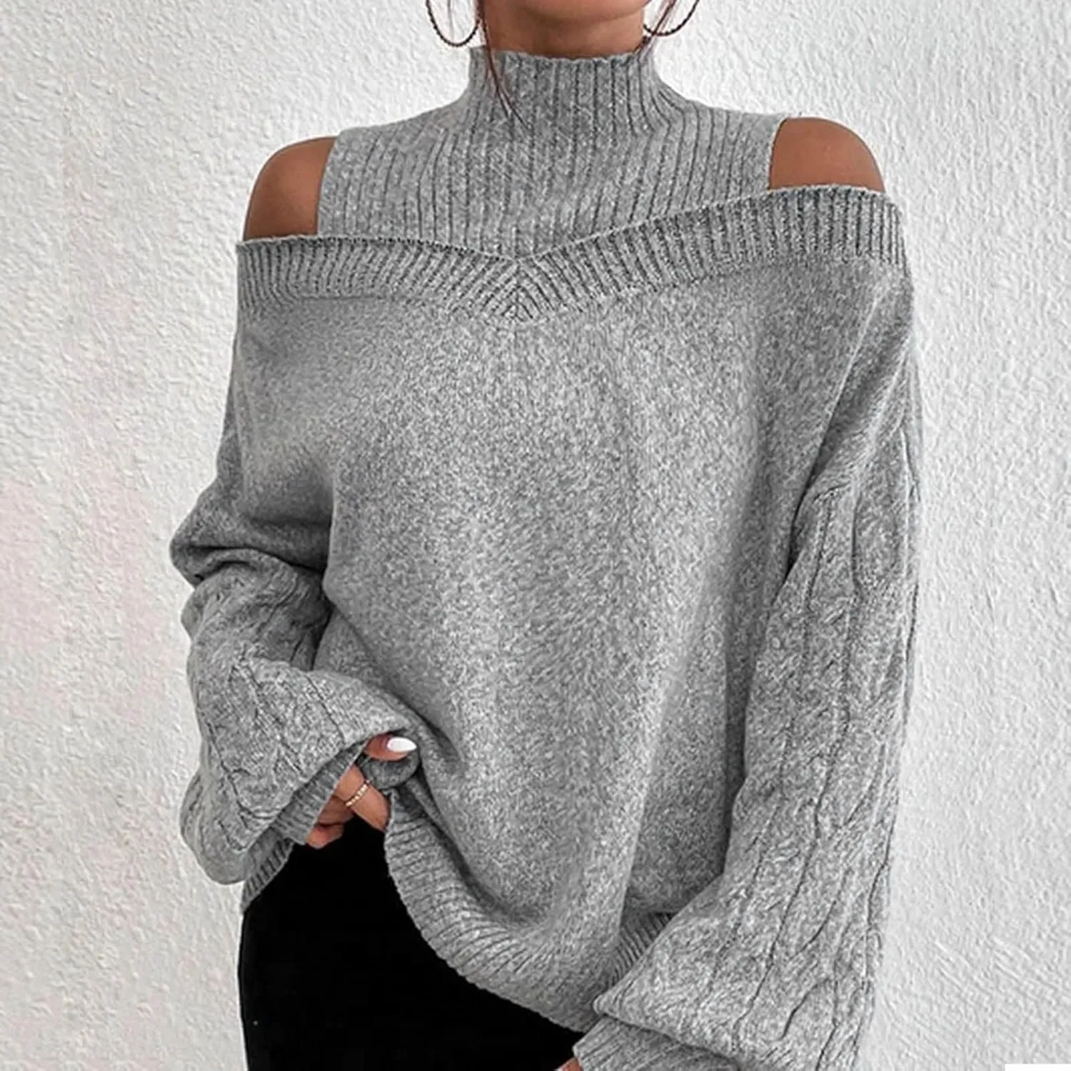 Oversized Sweater Fall Knit Sweaters Chunky Knit Sweaters for Women Beige Sweater Woman Sweaters