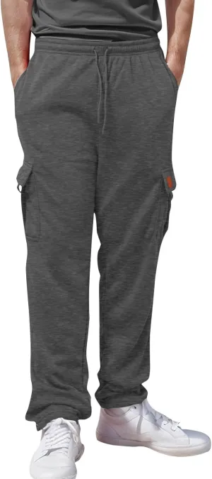 Pants Cargo for Man Mens Athleisure and Fleece Bunched Feet Multi Pocket Cargo Pants Pantalones Cargo Hombre