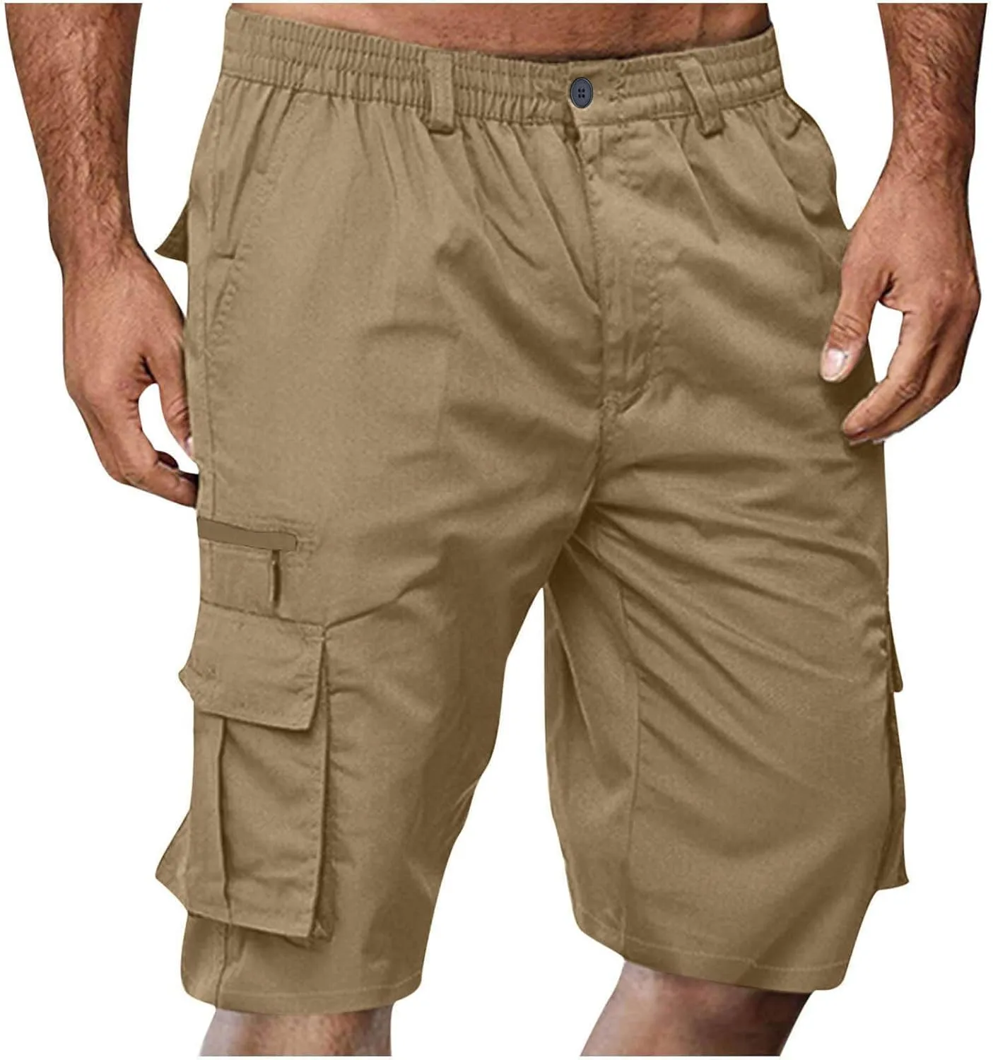 Pants for Man Summer Fall Loose Fit Cargo Straight Leg Plain Long Leg Pants Shorts Mens 2025 Fashion