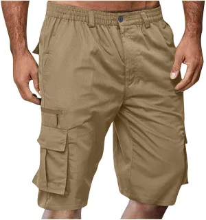 Pants for Man Summer Fall Loose Fit Cargo Straight Leg Plain Long Leg Pants Shorts Mens 2025 Fashion