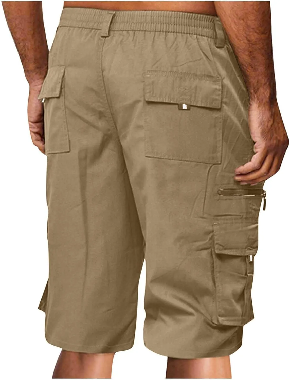 Pants for Man Summer Fall Loose Fit Cargo Straight Leg Plain Long Leg Pants Shorts Mens 2025 Fashion