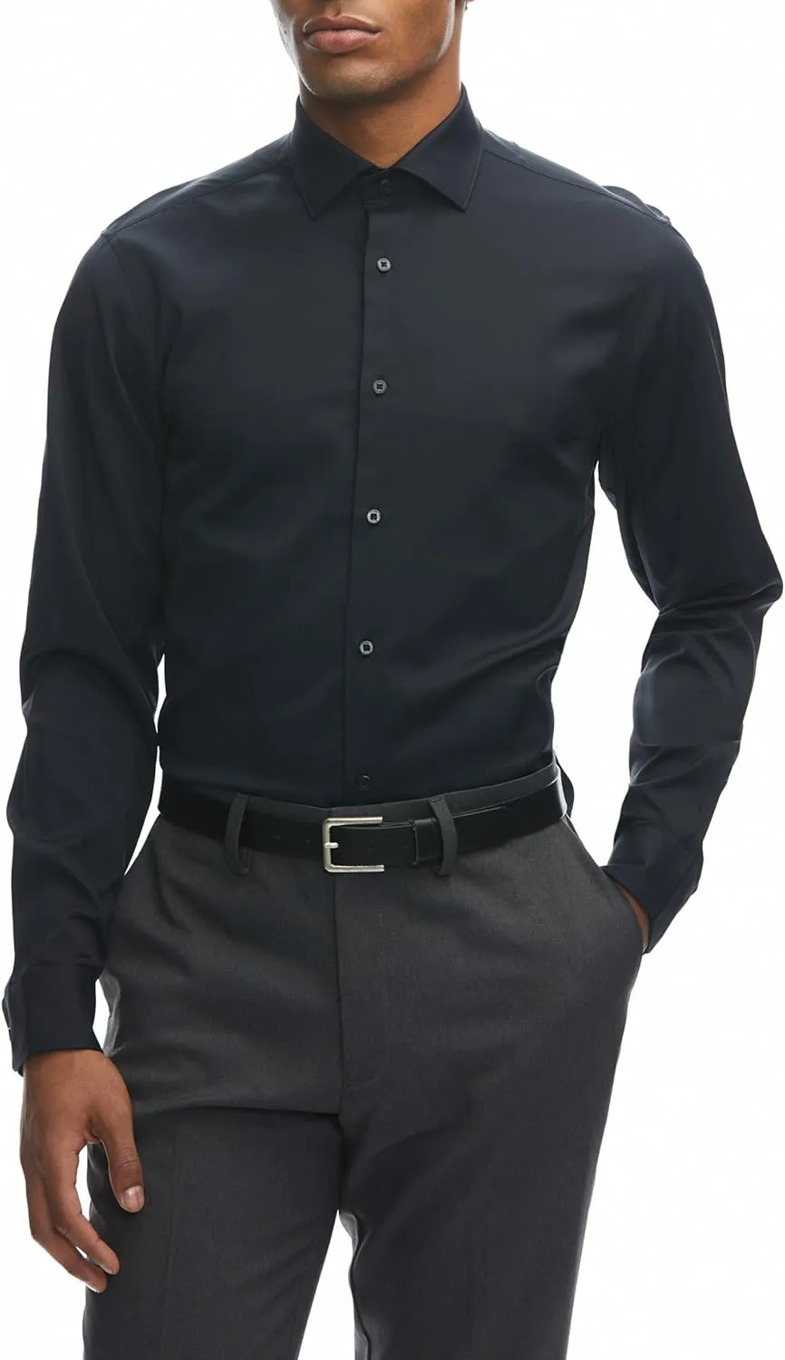 Perry Ellis Men's Slim Fit Performance Stretch Solid Dress Shirt