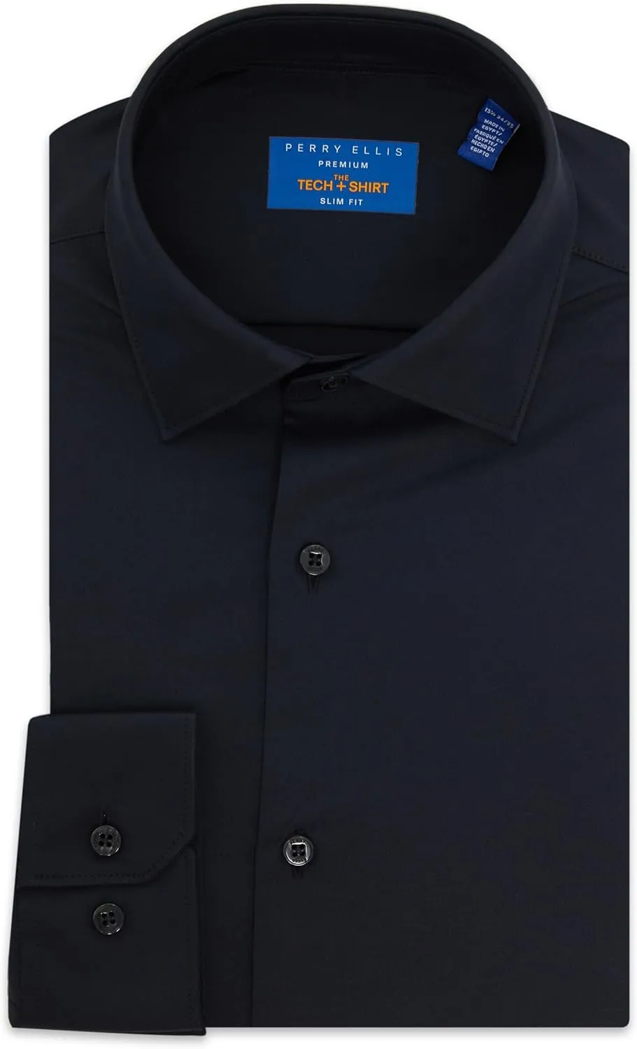 Perry Ellis Men's Slim Fit Performance Stretch Solid Dress Shirt