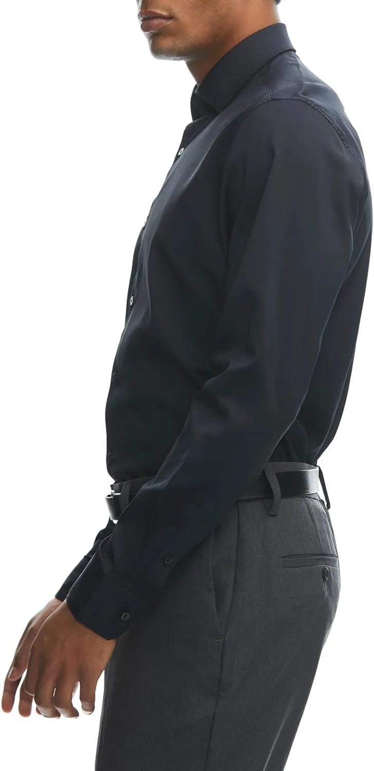 Perry Ellis Men's Slim Fit Performance Stretch Solid Dress Shirt