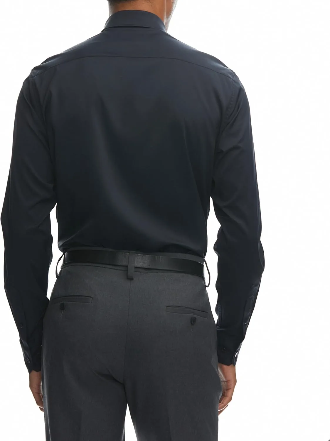 Perry Ellis Men's Slim Fit Performance Stretch Solid Dress Shirt