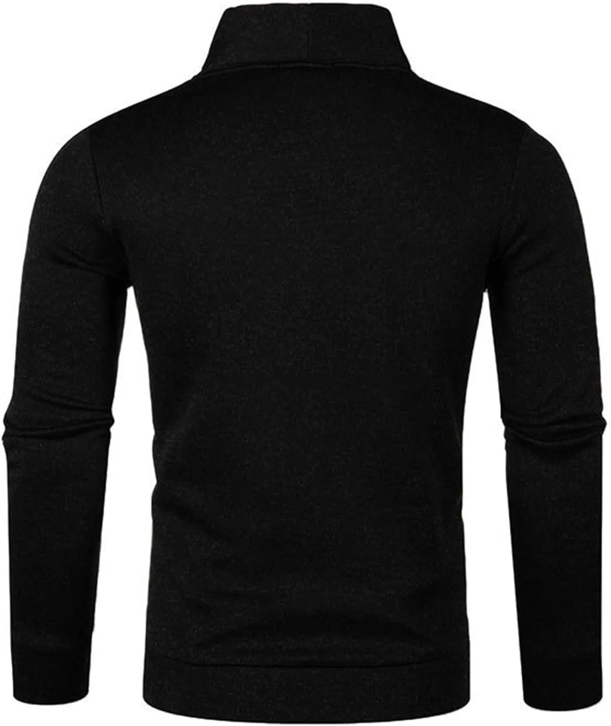 Pullover Sweater for Men Turtle Neck Sweaters Button Down Fleece Shirts Lightweight Warm Cardigan Long Sleeve Shirt