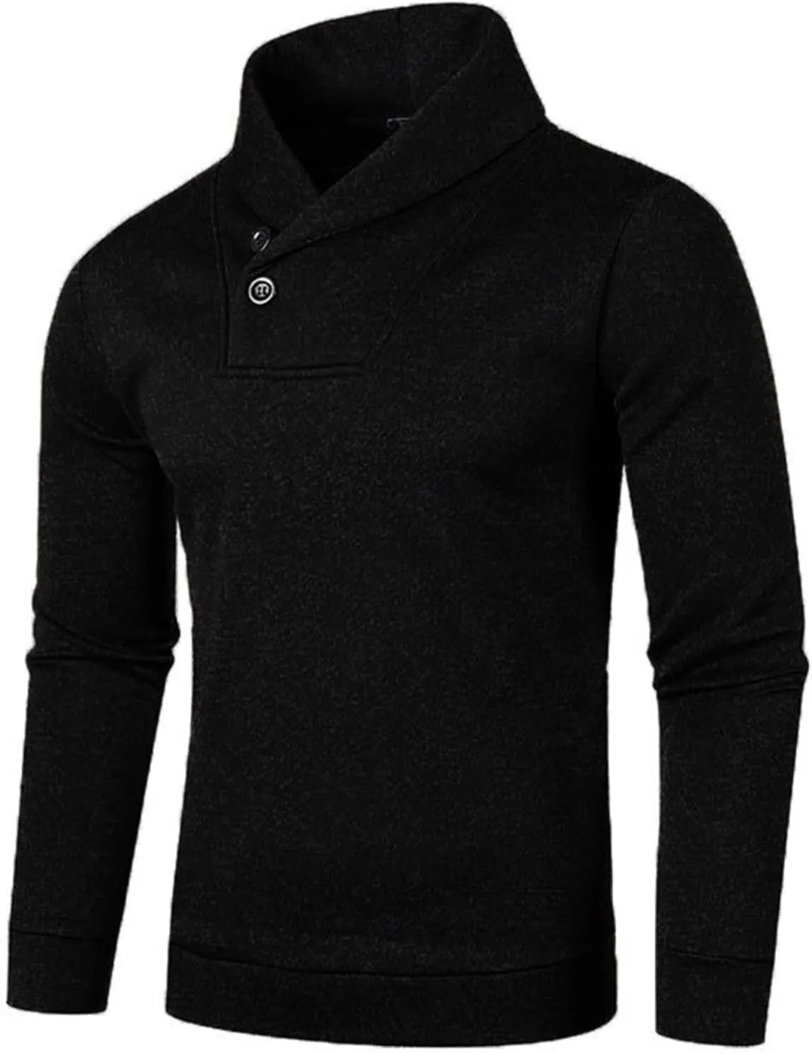 Pullover Sweater for Men Turtle Neck Sweaters Button Down Fleece Shirts Lightweight Warm Cardigan Long Sleeve Shirt