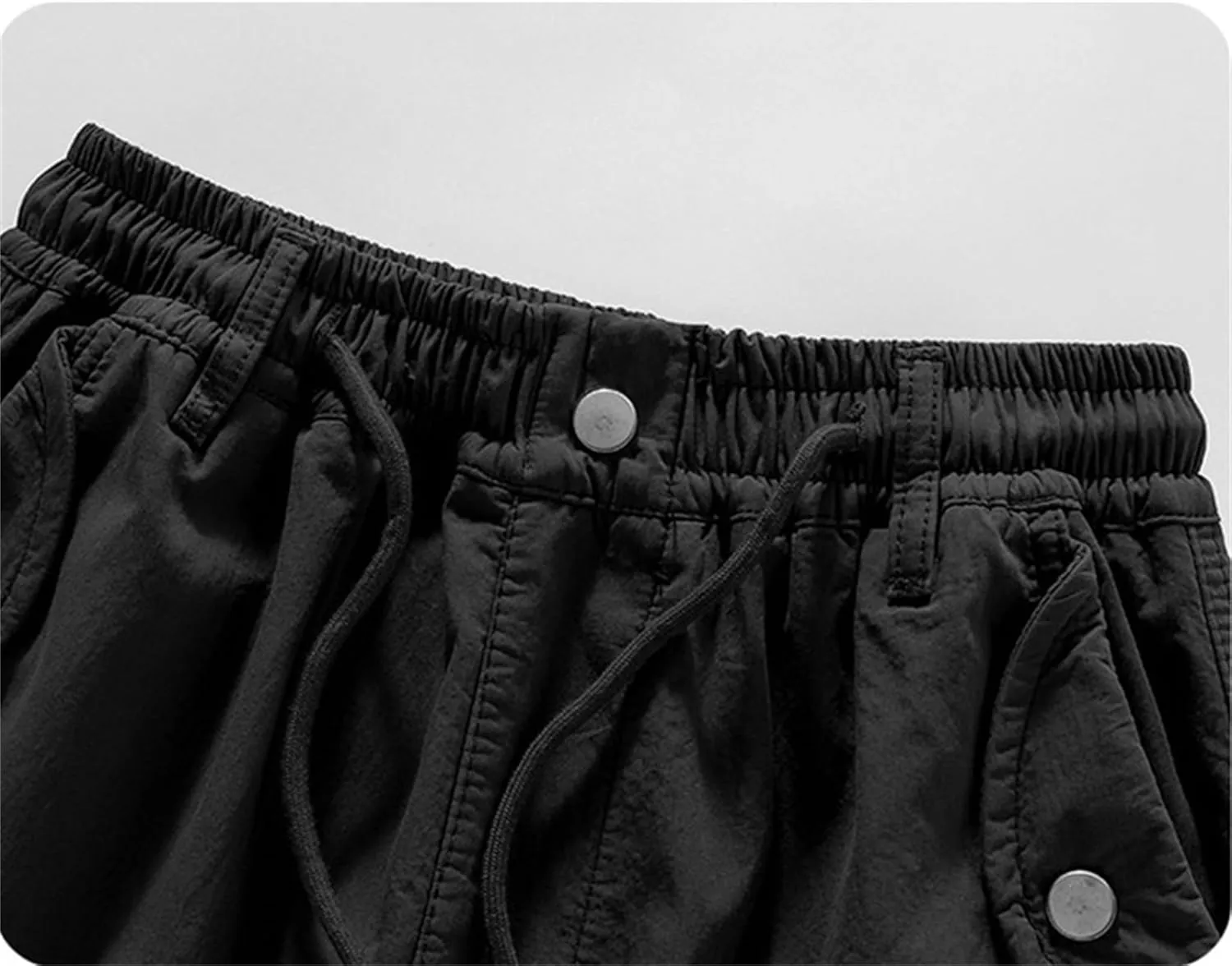 SANGTREE Girls' Vintage Multi-Pocket Cargo Pants Elastic Waist Front Pleated Trousers, 4-14 Years