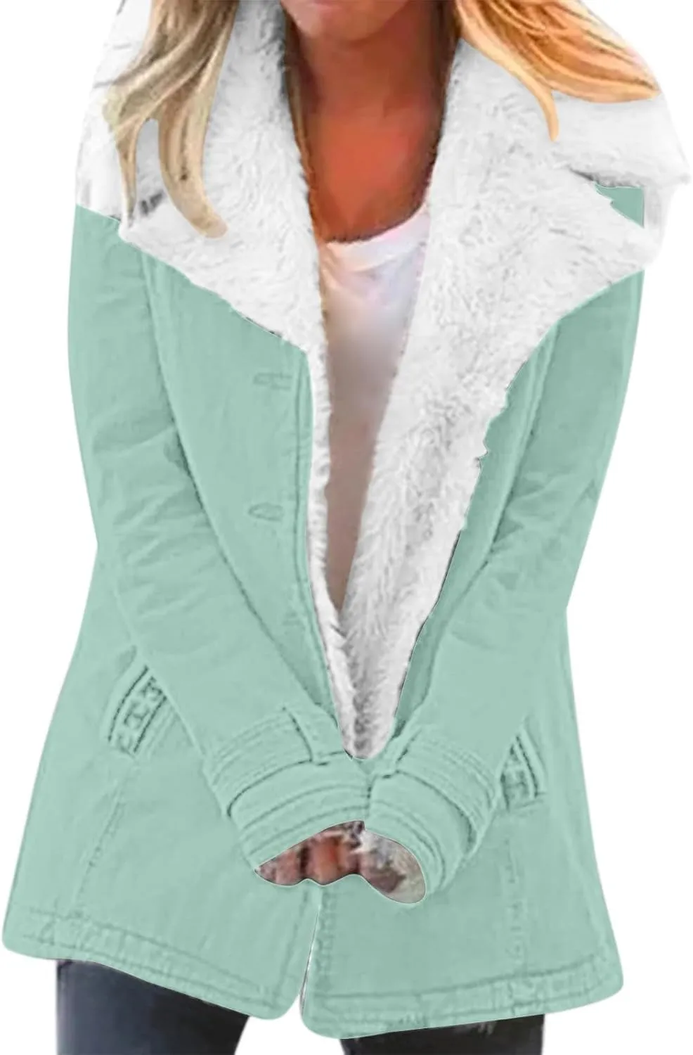 SHAOBGE Sweater Coat for Women Women Casaul Winter Fashionable Long Sleeve Solid Pocket Cardigan Button Top Unforgotten