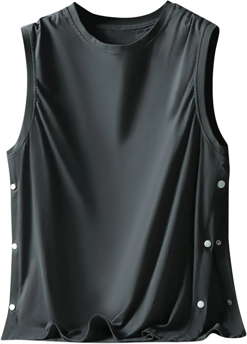Solid Colour Men Quick Dry Muscle Tank Tops Cooling Performance Fabric 2025 Nonslip Breathable Shirts for Beach Style