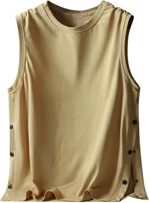 Solid Colour Men Quick Dry Muscle Tank Tops Cooling Performance Fabric 2025 Nonslip Breathable Shirts for Beach Style