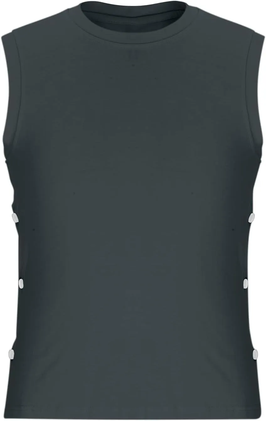 Solid Colour Men Quick Dry Muscle Tank Tops Cooling Performance Fabric 2025 Nonslip Breathable Shirts for Beach Style