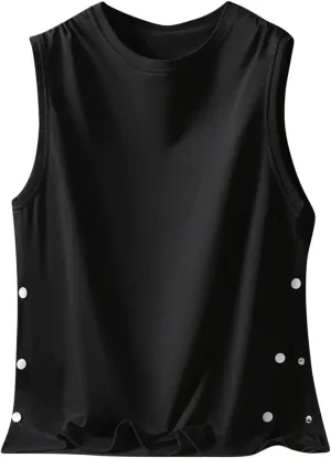 Solid Colour Men Quick Dry Muscle Tank Tops Cooling Performance Fabric 2025 Nonslip Breathable Shirts for Beach Style