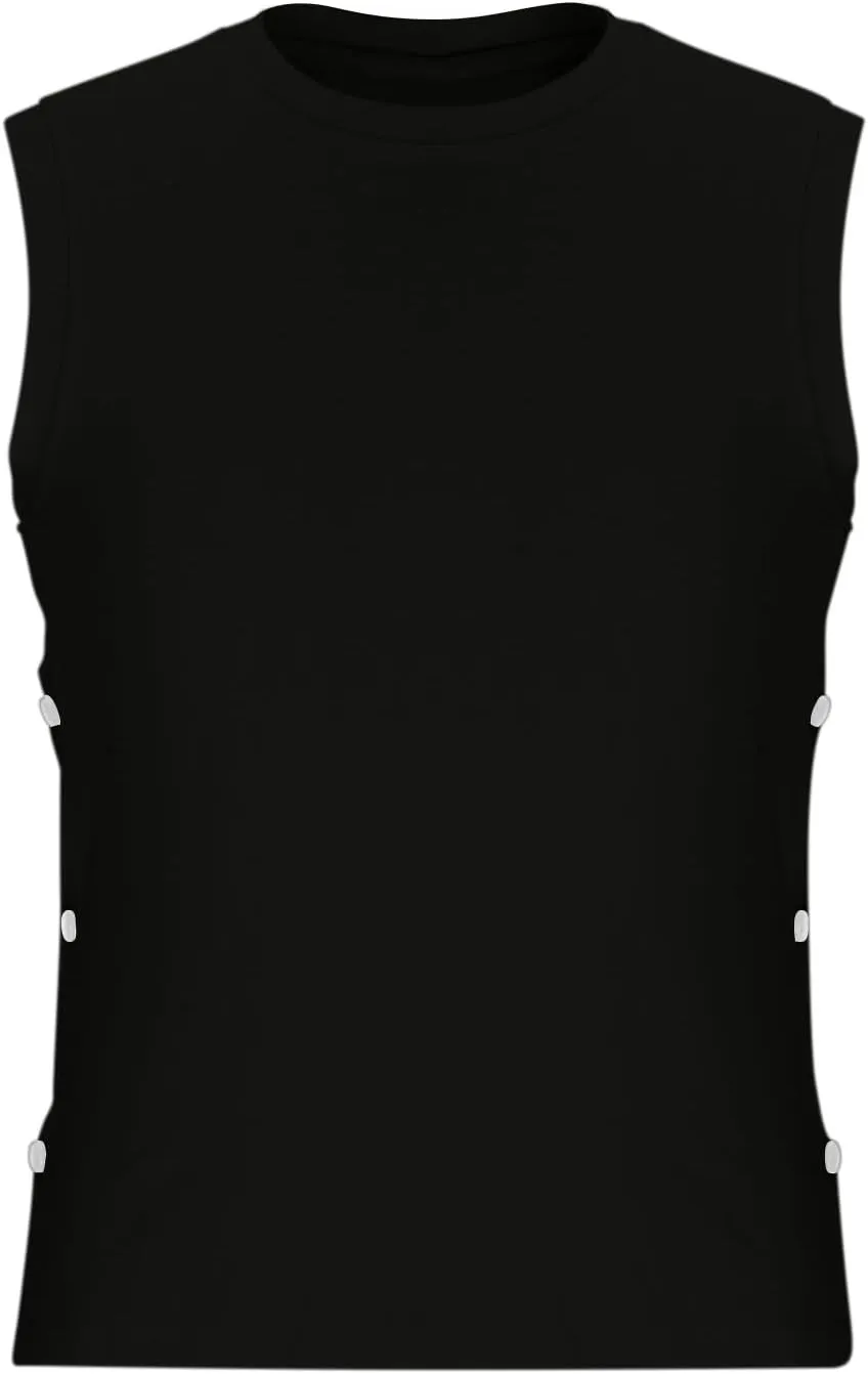 Solid Colour Men Quick Dry Muscle Tank Tops Cooling Performance Fabric 2025 Nonslip Breathable Shirts for Beach Style