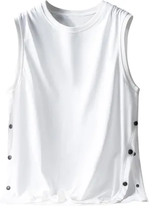 Solid Colour Men Quick Dry Muscle Tank Tops Cooling Performance Fabric 2025 Nonslip Breathable Shirts for Beach Style