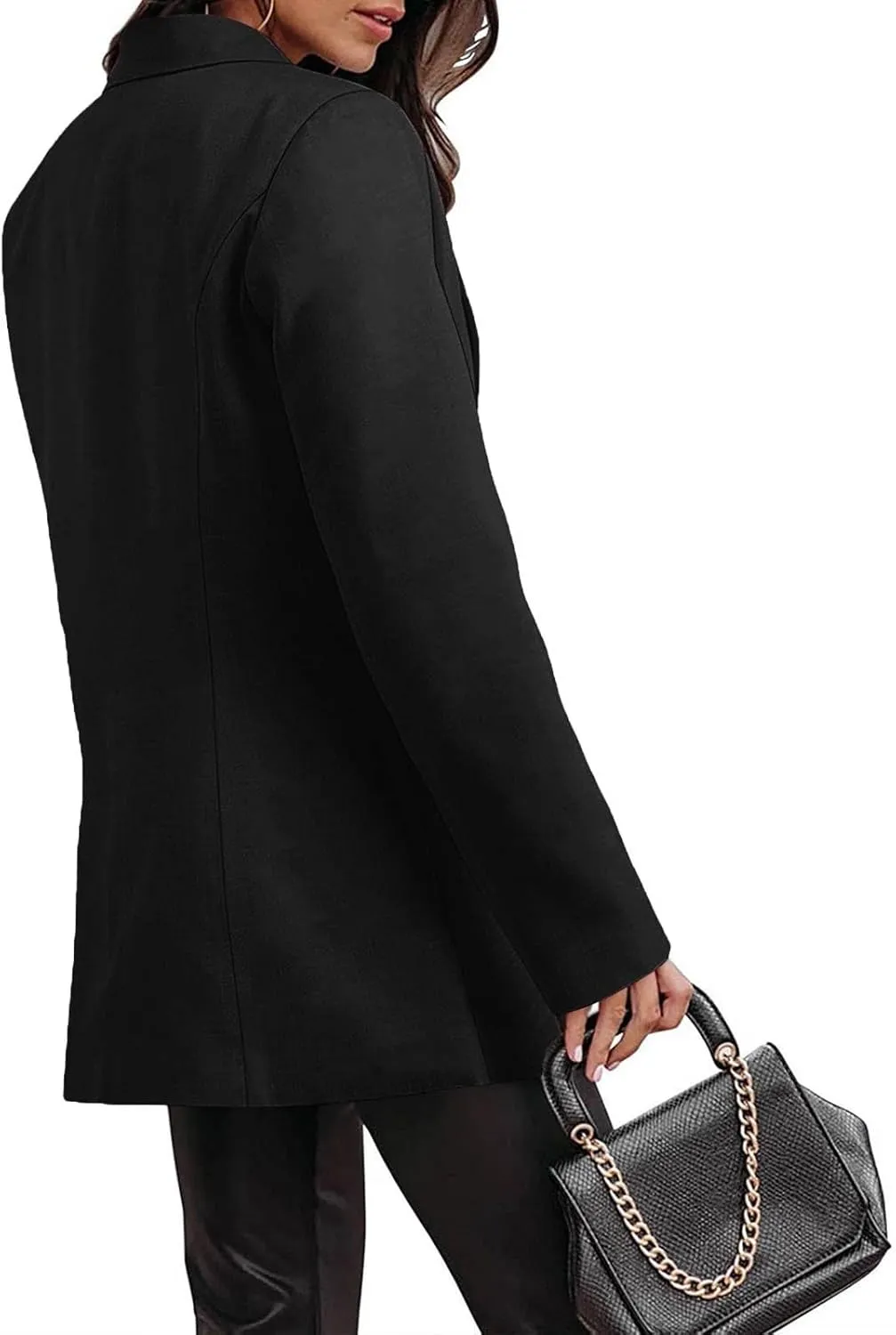 Summer Blazers for Women Lightweight Long Sleeve Lapel Single Breasted Suit Jacket Business Casual Outfit with Pocket