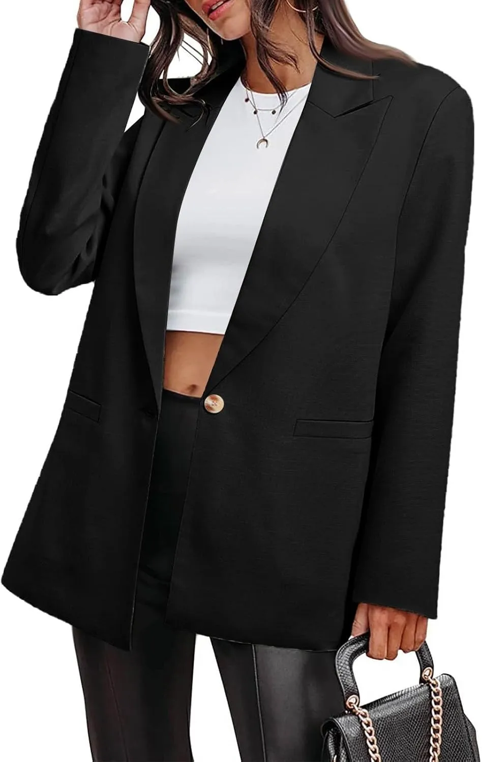 Summer Blazers for Women Lightweight Long Sleeve Lapel Single Breasted Suit Jacket Business Casual Outfit with Pocket