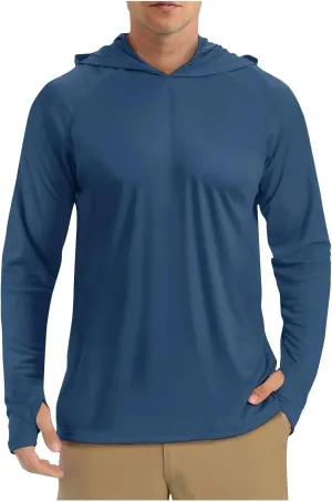 Sun Shirts for Men Hoodie UV Protection Breathable Long Sleeve Shirts Lightweight Quick Dry SPF Hiking Fishing Shirts