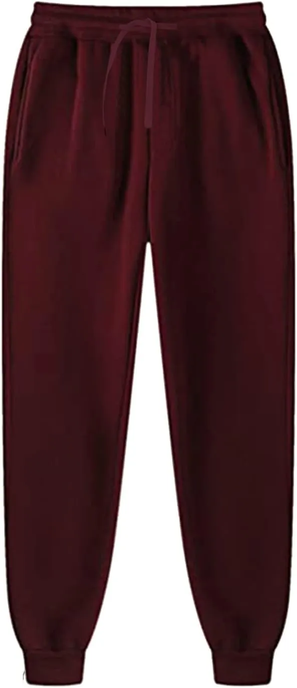 Sweatpants for Men Baggy Joggers Color Matching Athletic Pants Elastic Waist Sweat Pants Track Trousers with Pockets