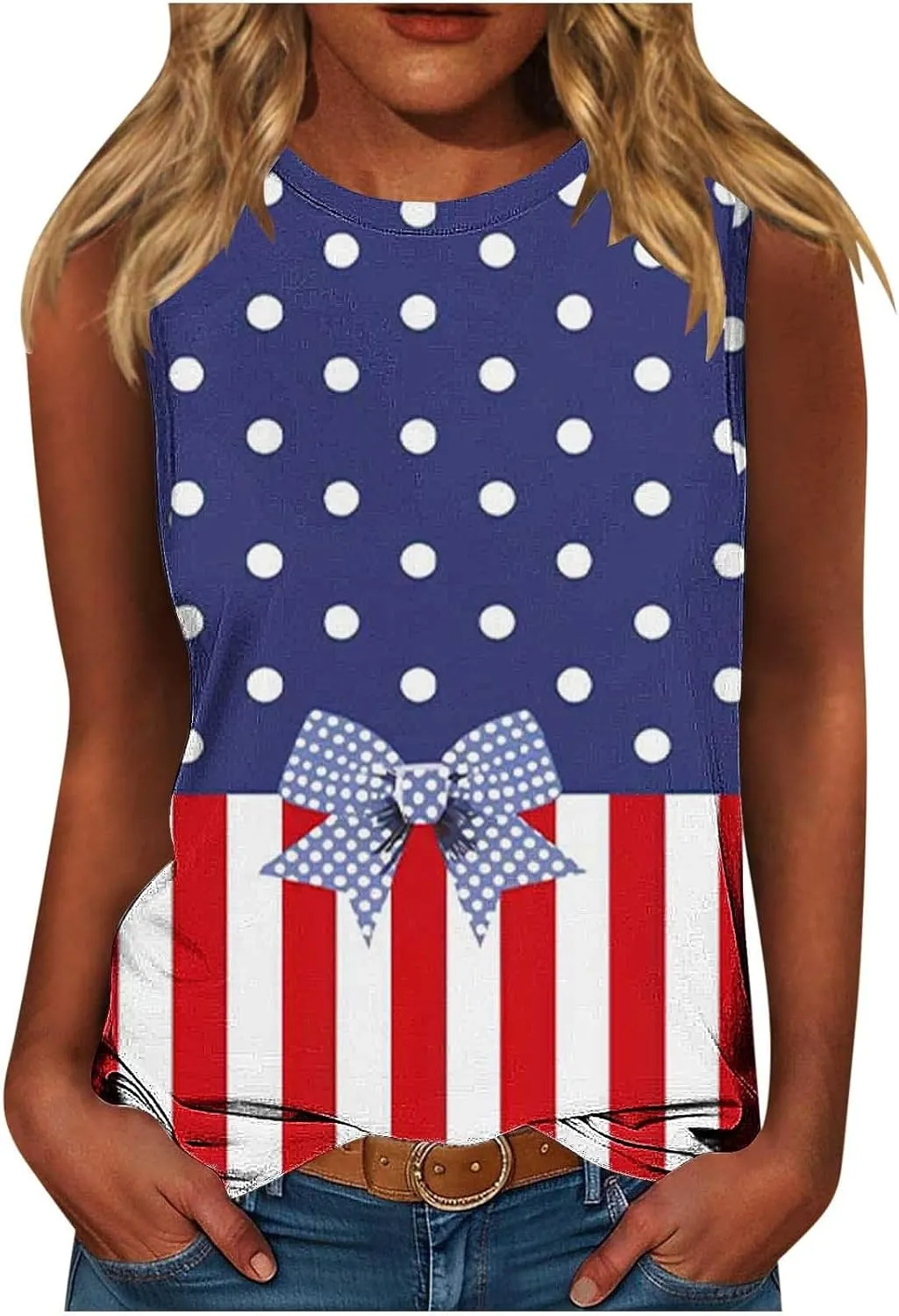 Tank Tops for Women 2025 American Flag Tshirts 4th of July Outfits Sleeveless Summer Casual Independence Shirts