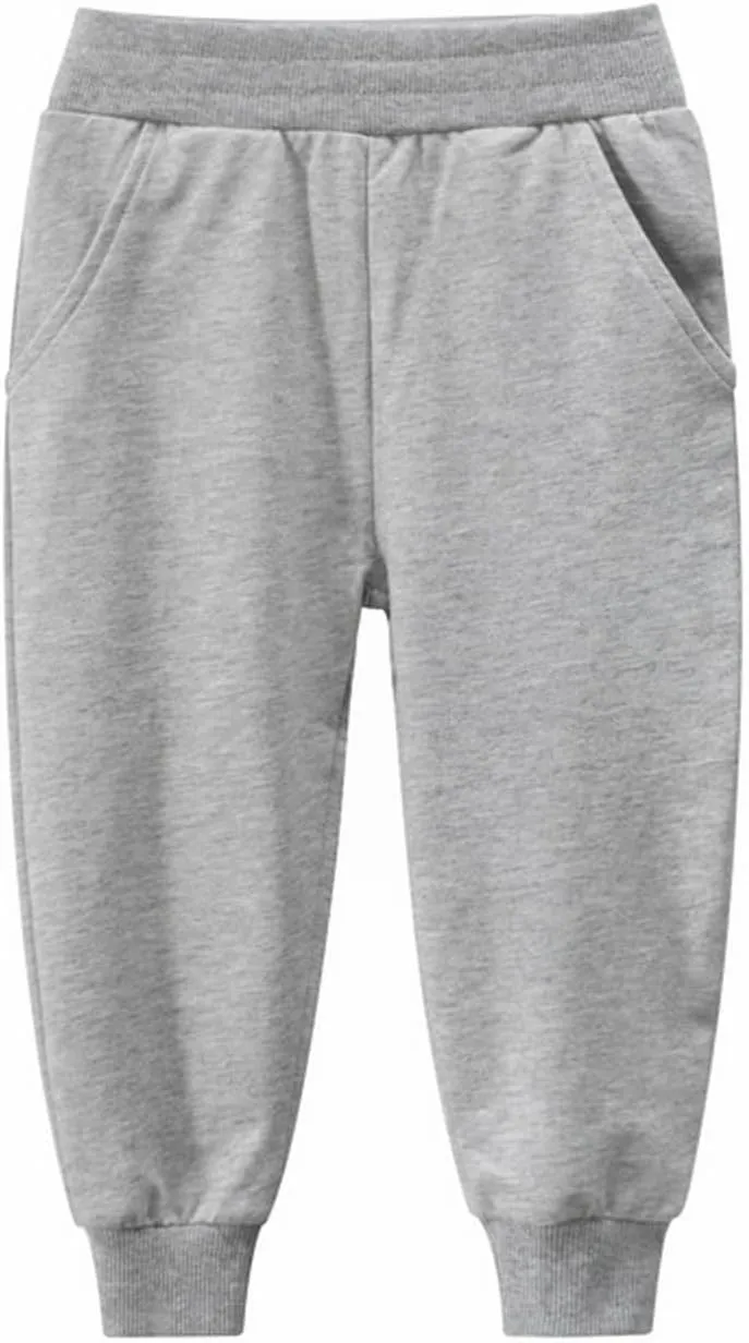 Toddler Boys Girls Causal Aesthetic Sweatpants Elastic Waist Kids Plain Trendy Joggers Loose Athletic Pants