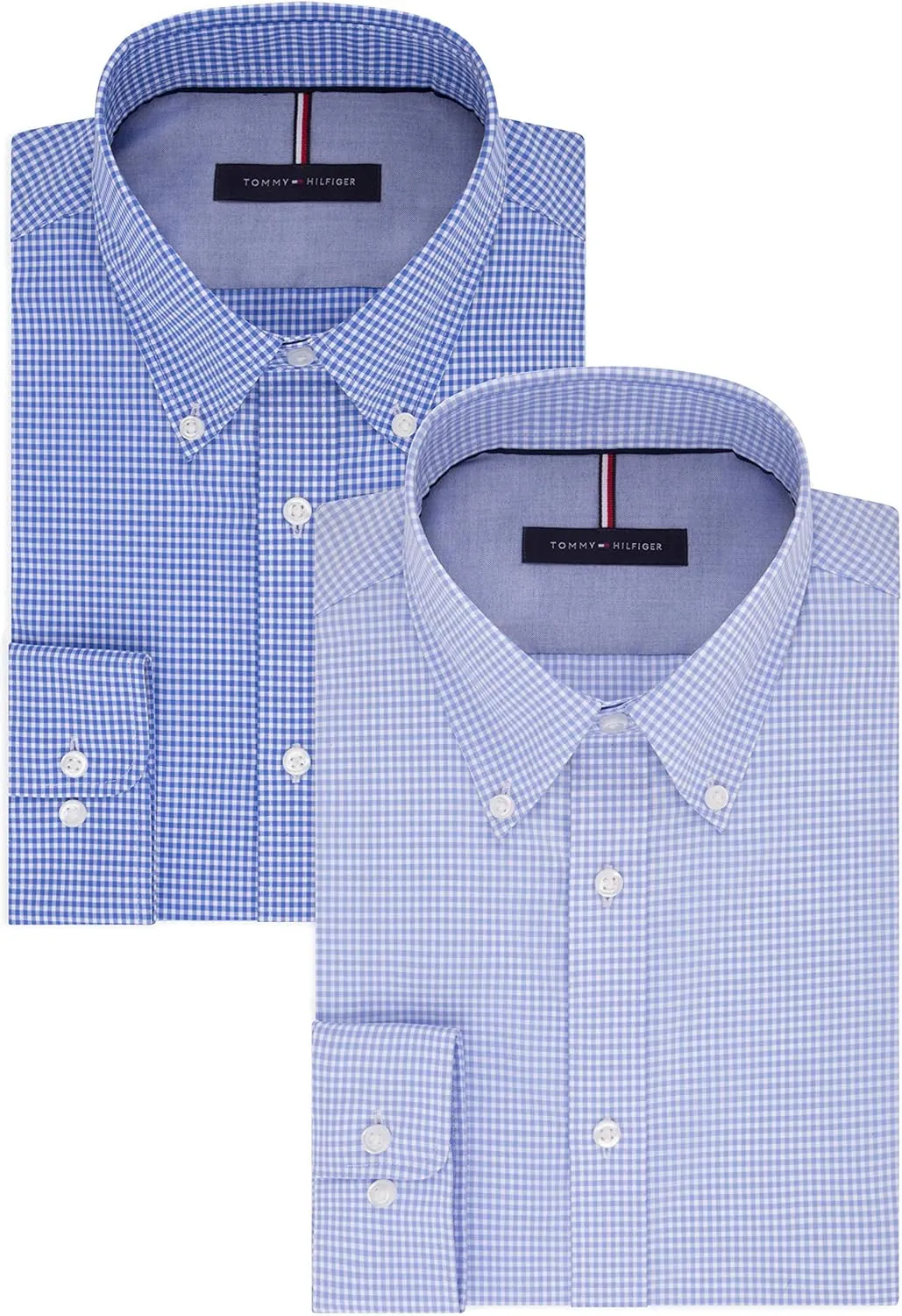 Tommy Hilfiger Men's Dress Shirt Slim Fit Non Iron Gingham