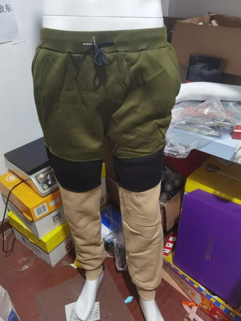 Trendy Color Block Sweatpants for Memen Drawsrtring Elastic Waist Trackpants Casual Work Jogger Trousers