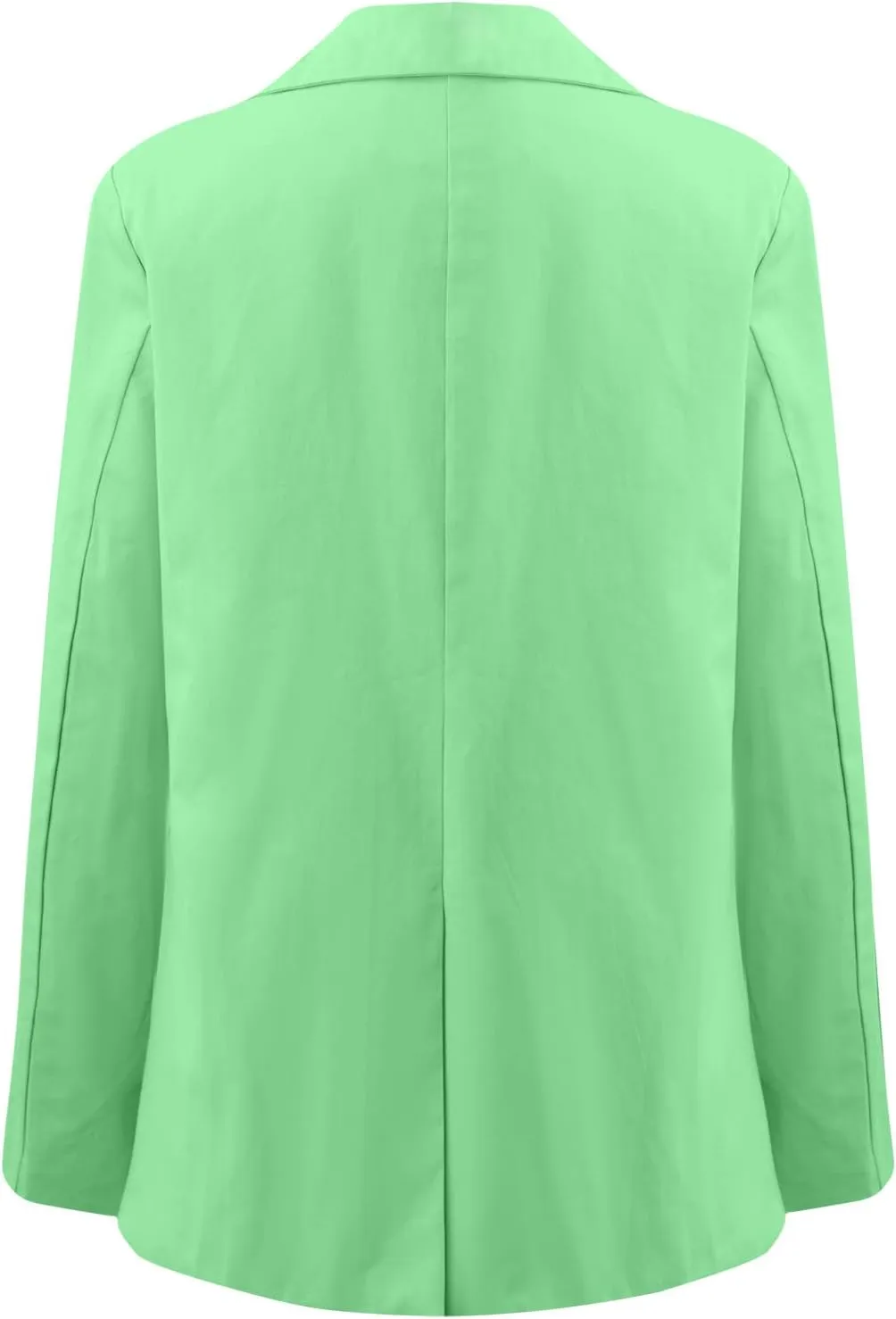 Wkishenl Women Long Sleeve Button Blazers Oversized Solid Notched Lapel Jackets Blazer 2024 Fashion Pocket Work Office Coats
