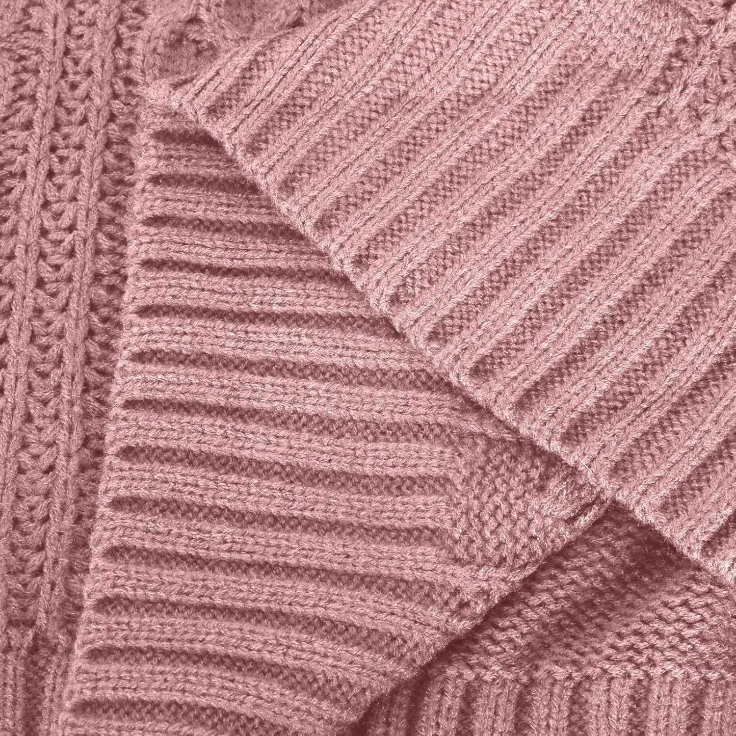 Women Cable Knitted Sweaters 2023 Fall V Neck Chunky Ribbed Sweaters Oversized Pullover Jumper Tops Fashion Outfits