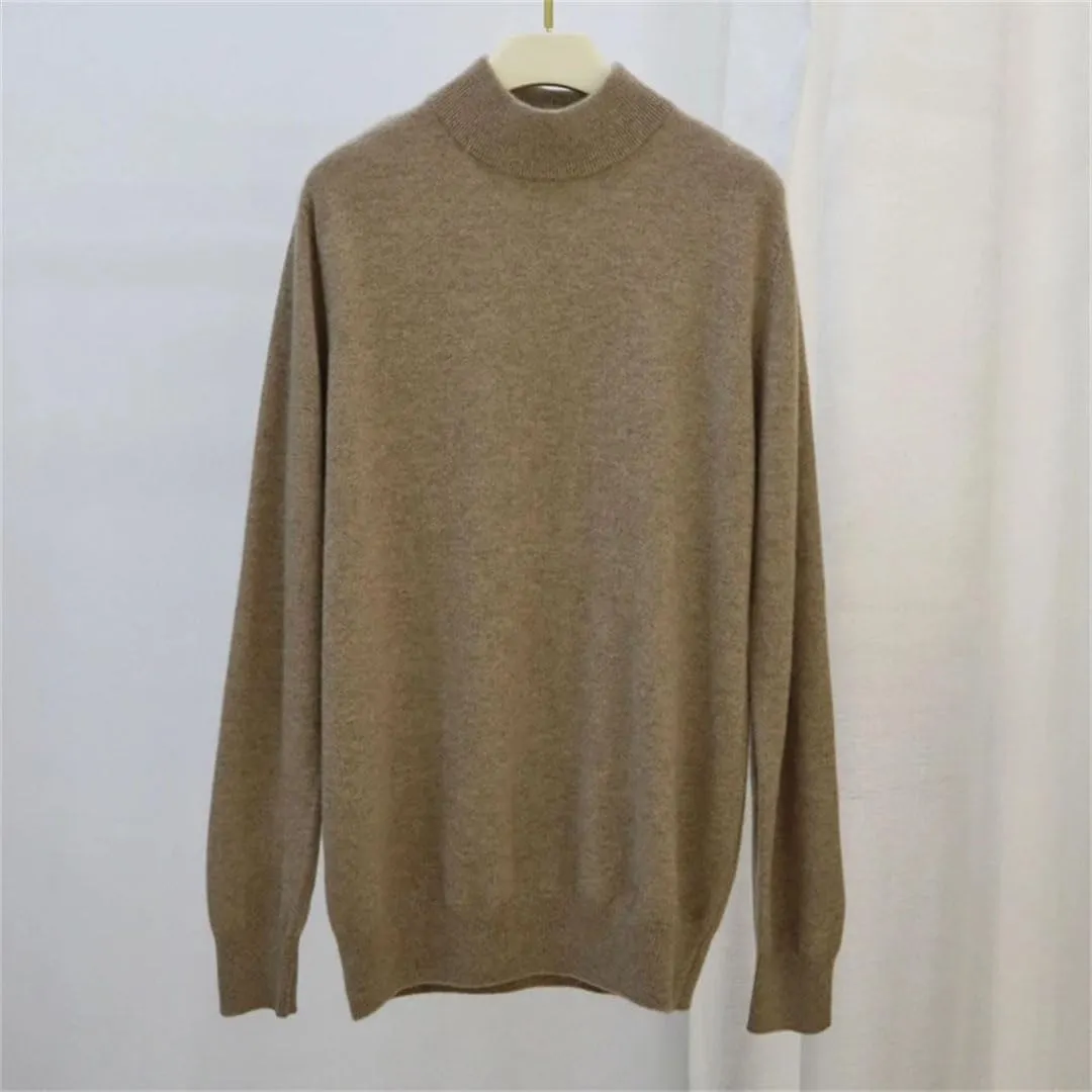 Women Thick Cashmere Sweater Mock Neck Knit Sweaters Pullover Turtleneck Oversized Jumpers