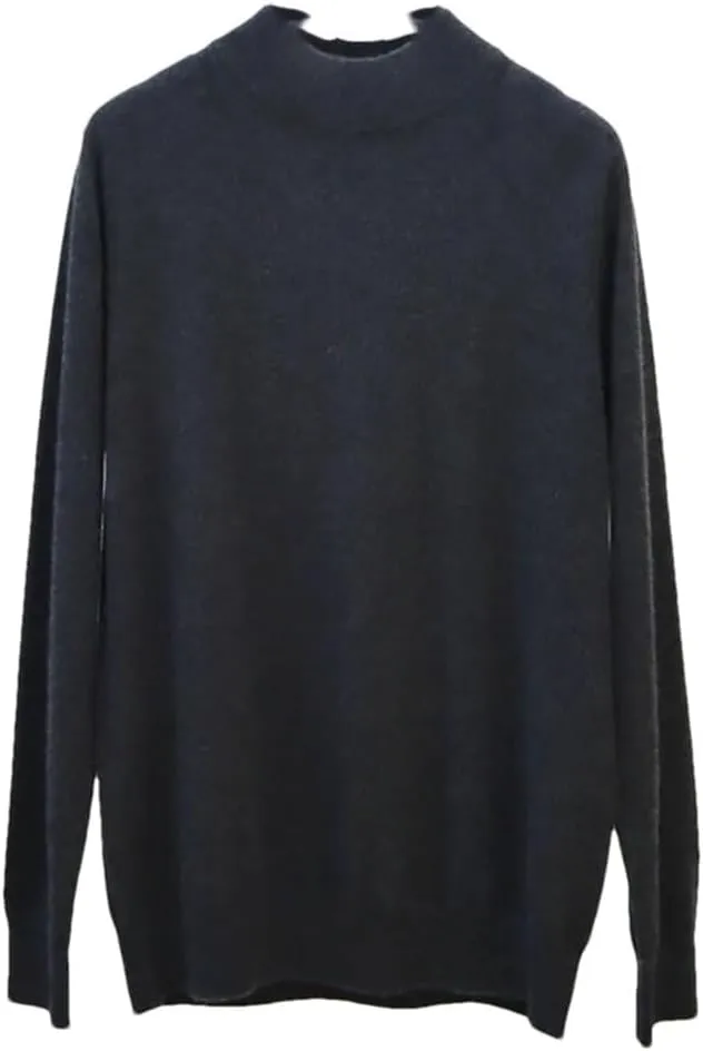 Women Thick Cashmere Sweater Mock Neck Knit Sweaters Pullover Turtleneck Oversized Jumpers