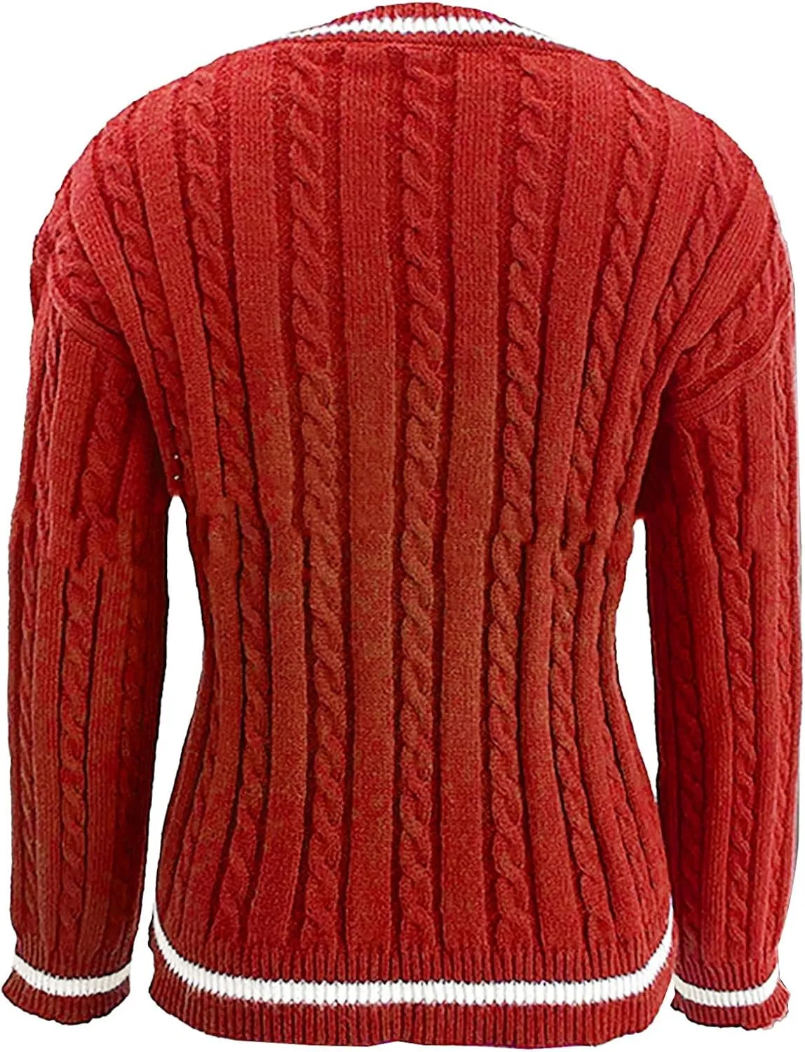 Women's Cable Knit Sweater 2024 Long Sleeve V Neck Casual Tops Color Block Pullover Shirts Fashion Winter Outfits