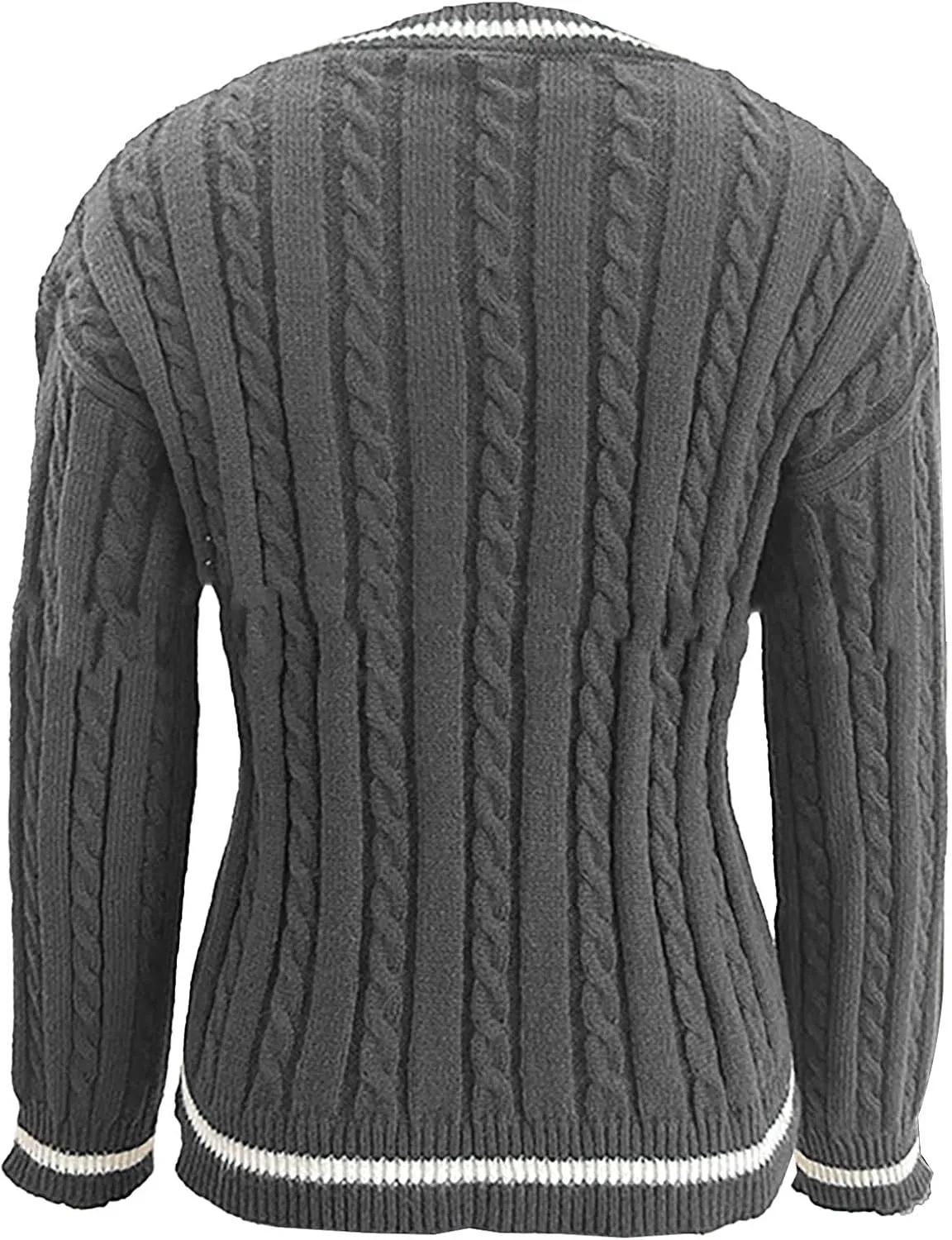 Women's Cable Knit Sweater 2024 Long Sleeve V Neck Casual Tops Color Block Pullover Shirts Fashion Winter Outfits