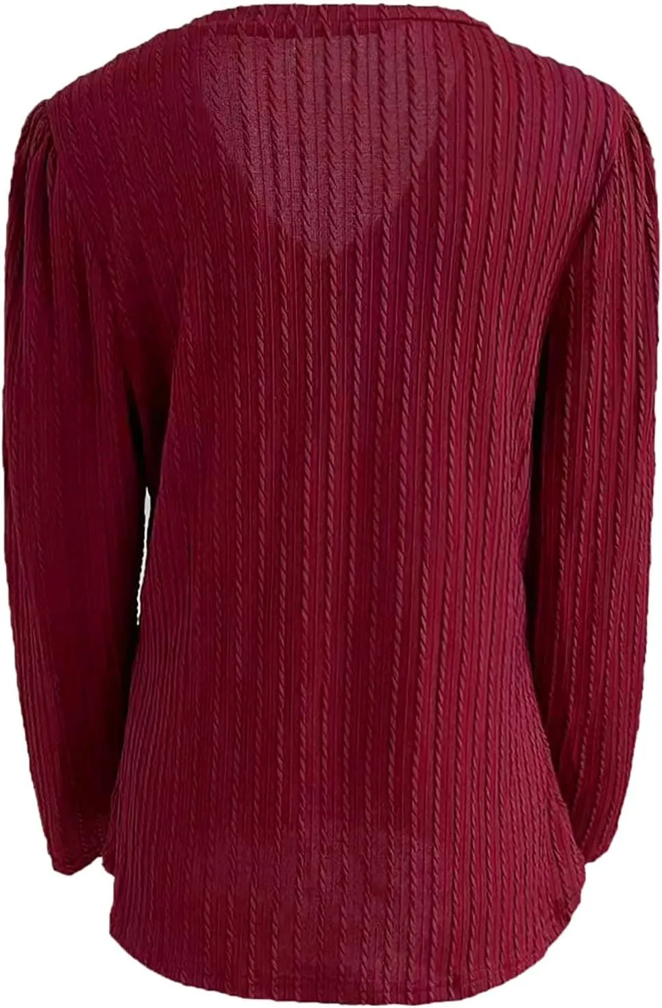 Women's Cable Knit Sweaters Long Sleeve V Neck Blouse Trendy 2024 Solid Color Sweater Tops Ladies Fall Daily Tops
