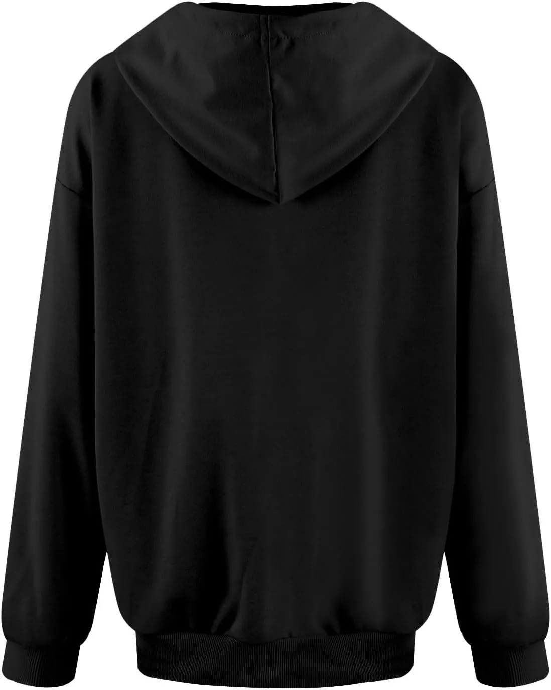 Women's Casual Hoodies Long Sleeve Solid Lightweight Pullover Tops Loose Comfy Sweatshirt with Pocket
