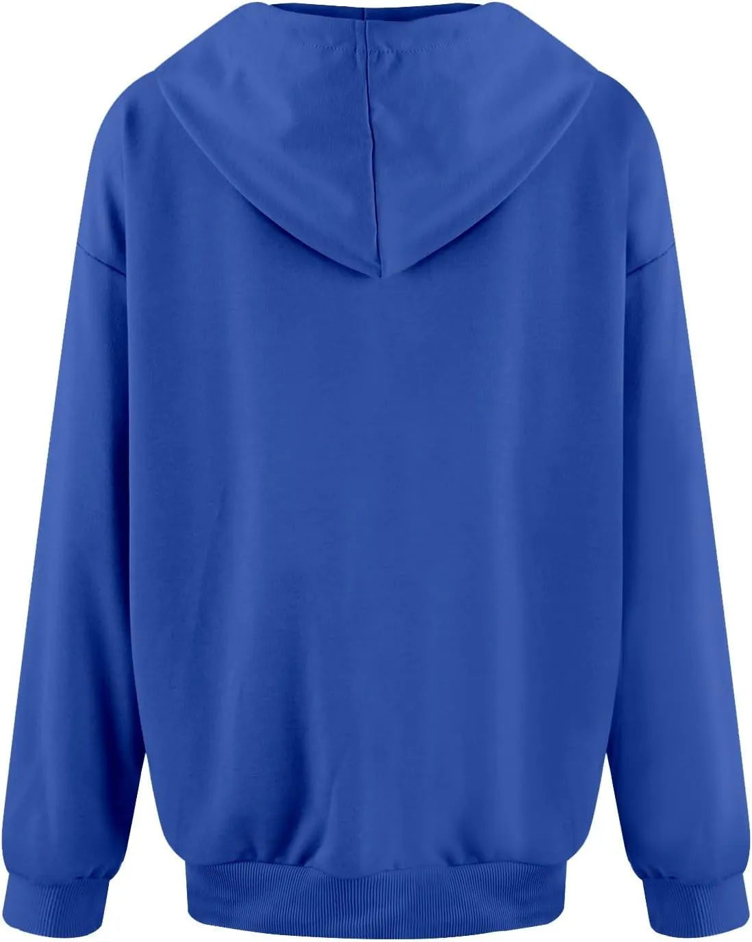 Women's Casual Hoodies Long Sleeve Solid Lightweight Pullover Tops Loose Comfy Sweatshirt with Pocket