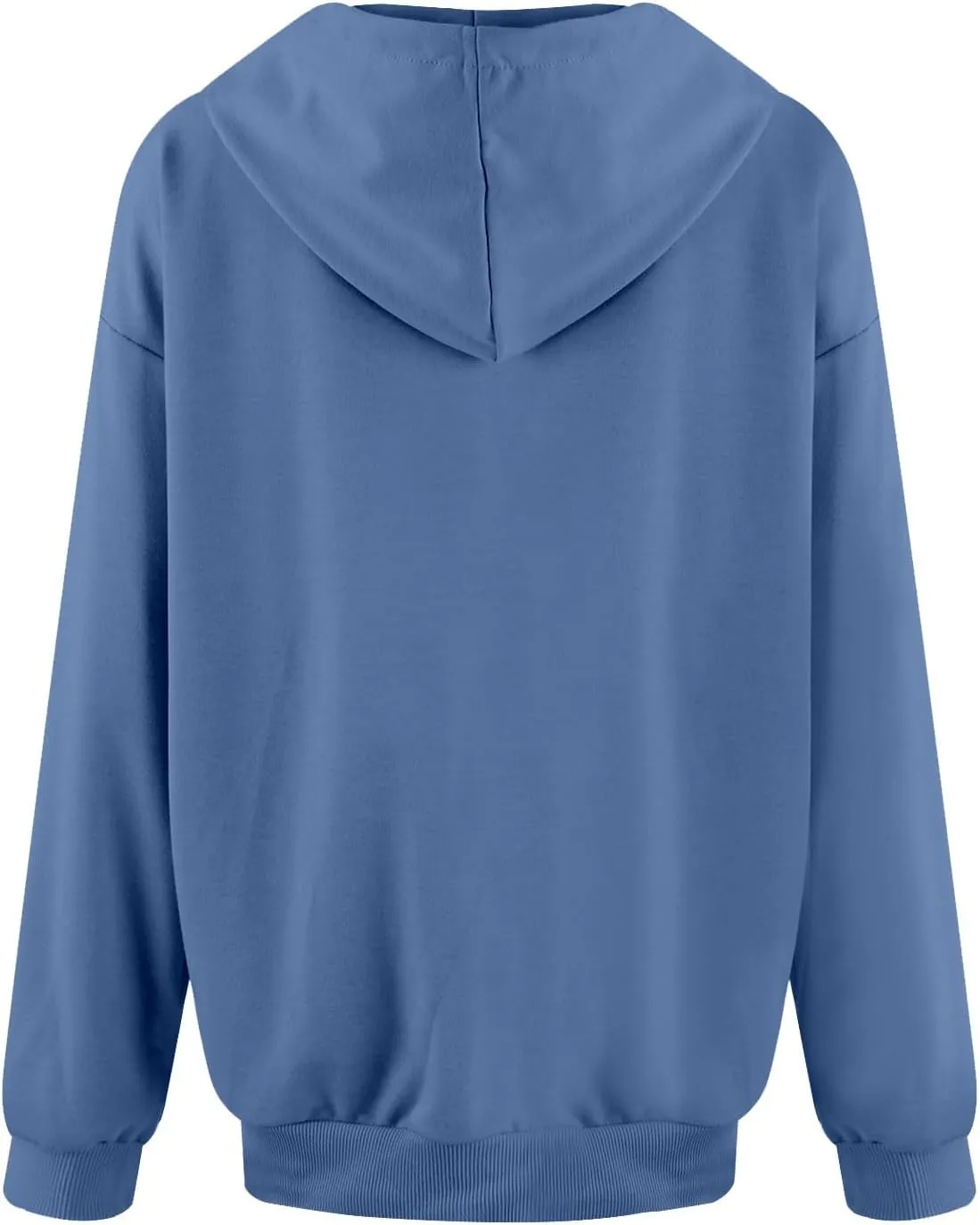 Women's Casual Hoodies Long Sleeve Solid Lightweight Pullover Tops Loose Comfy Sweatshirt with Pocket