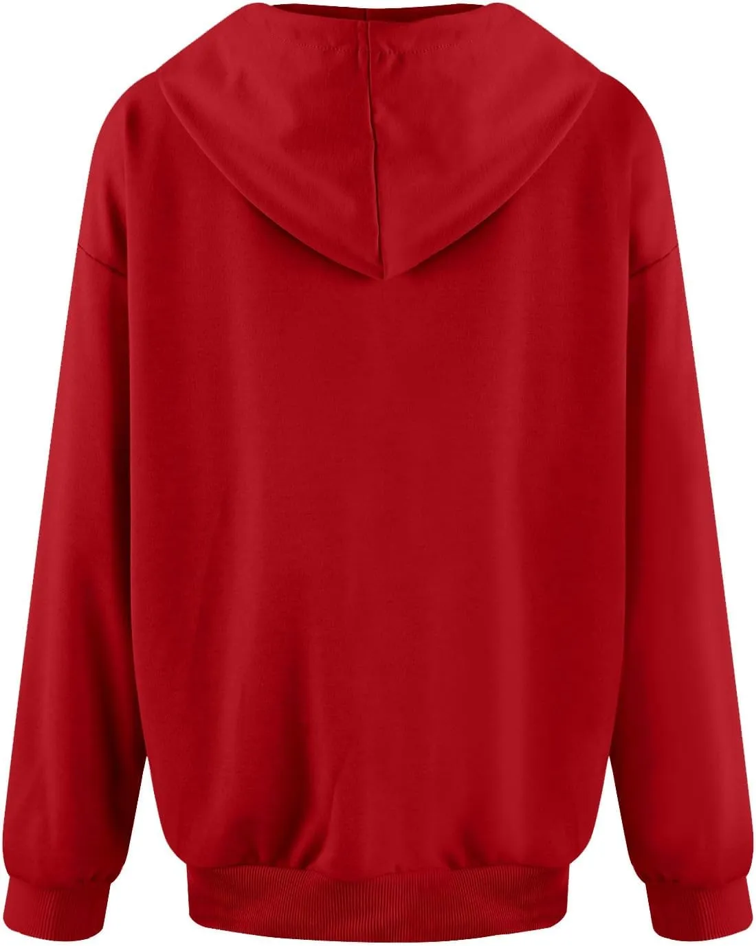 Women's Casual Hoodies Long Sleeve Solid Lightweight Pullover Tops Loose Comfy Sweatshirt with Pocket